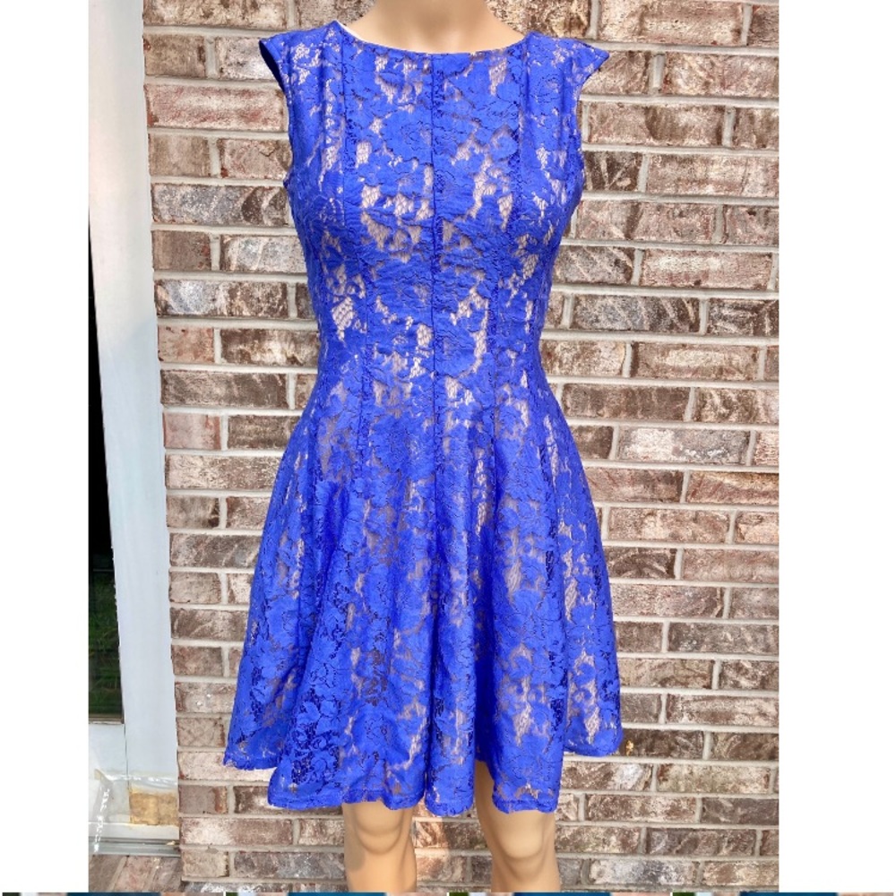 Purple Lace Mini Dress